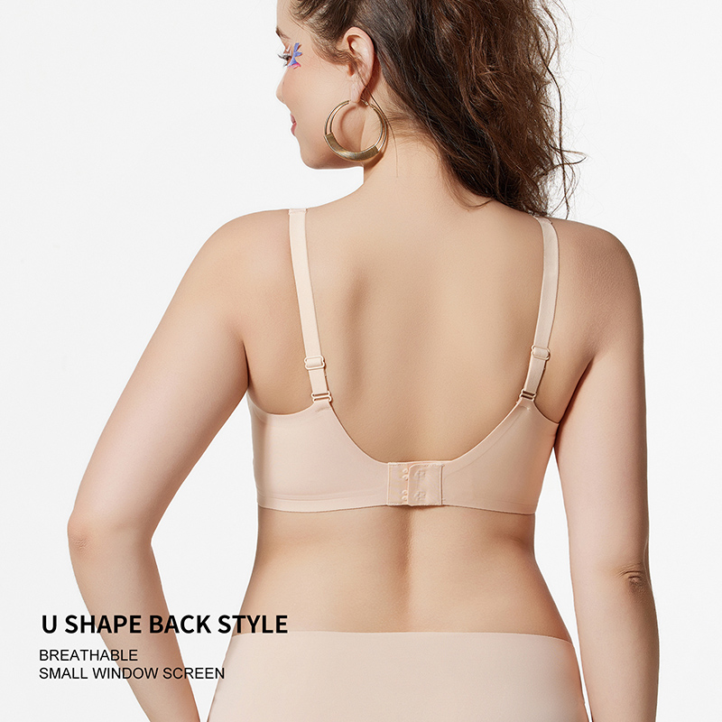 Seamless bra comfortable gathering no underwire fixed cup thin bra SV01 (3)