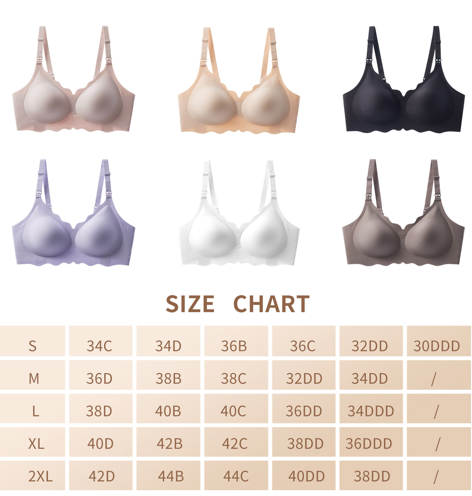 Breastfeeding bra seamless comfortable wavy pregnant bra no steel ring HB02 (10)