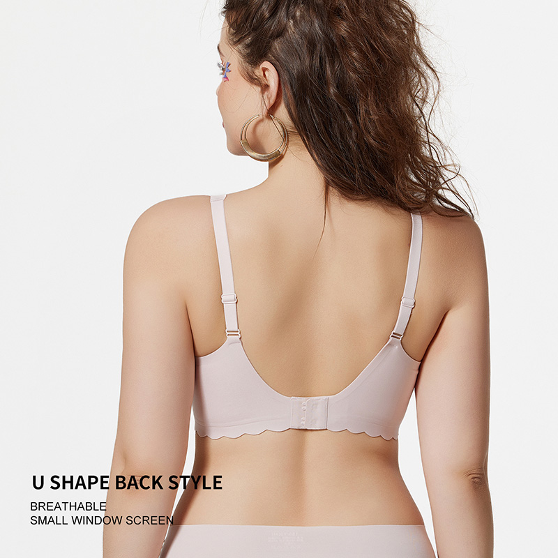 Large breast seamless bra wavy smooth comfortable no steel rings SV02 (3)