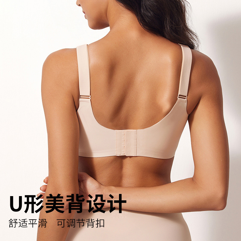 Seamless jelly gel bra wide straps no steel ring large cup size 012 (2)