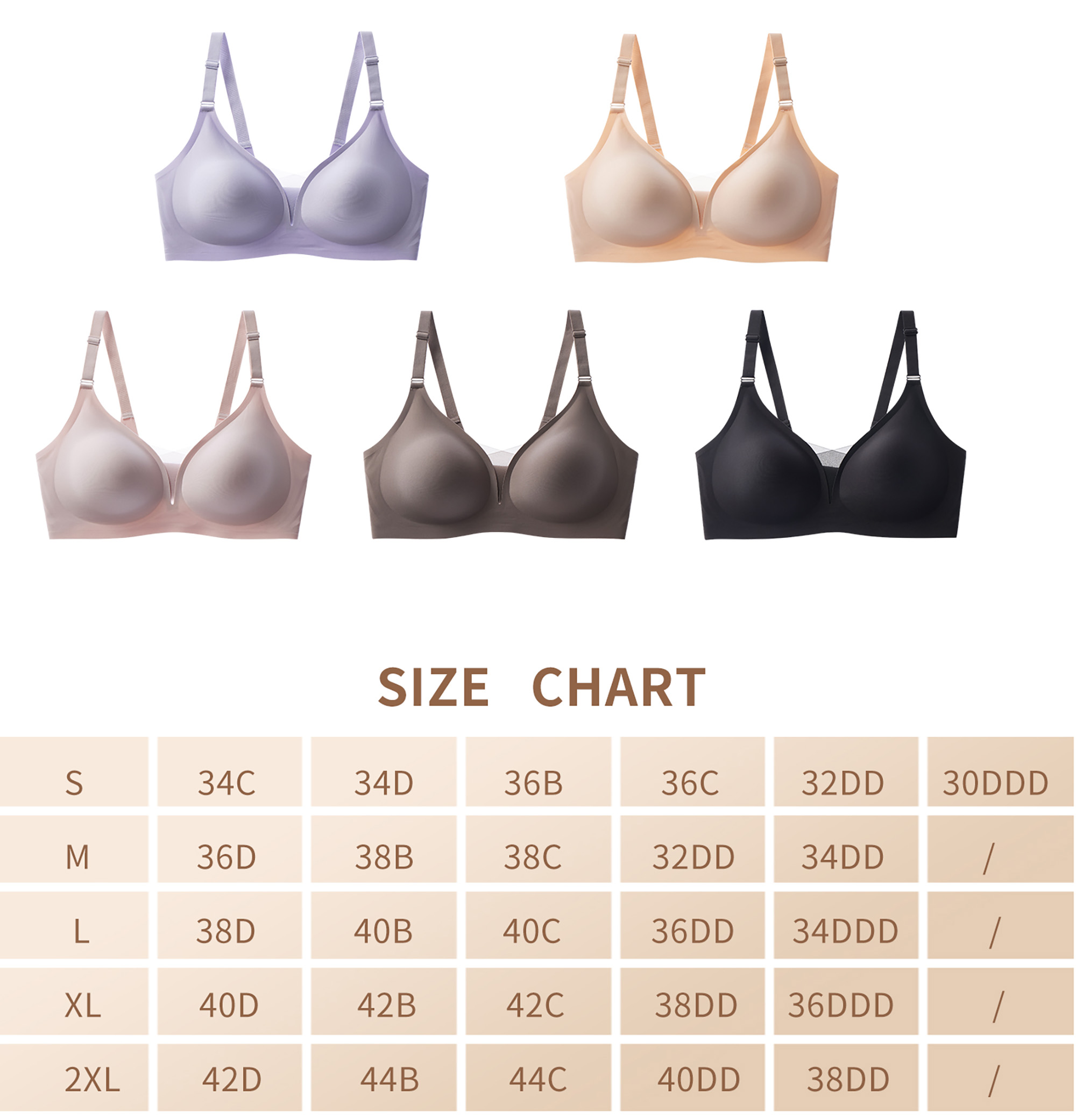 Mesh Bras for Women No Underwire Wireless Comfort Lift Push WS01 (10)