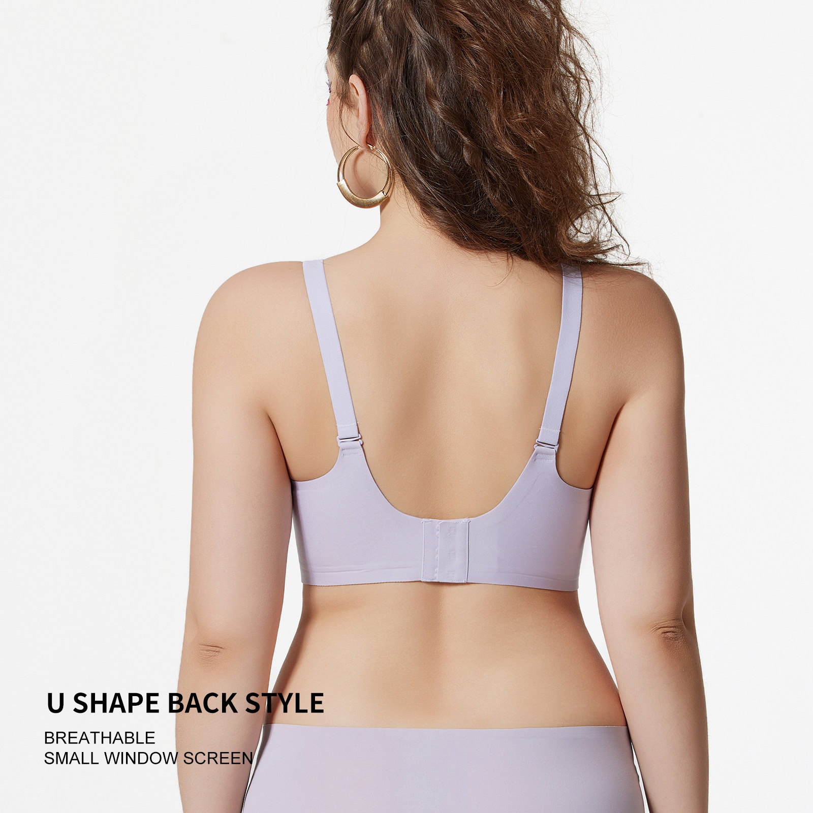 Mesh Bras for Women No Underwire Wireless Comfort Lift Push WS01 (3)